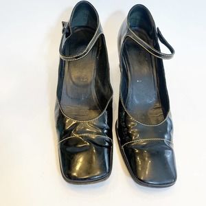 Prada Mary Jane Black Patent Leather Heel Size 38 Needs Refurbishing